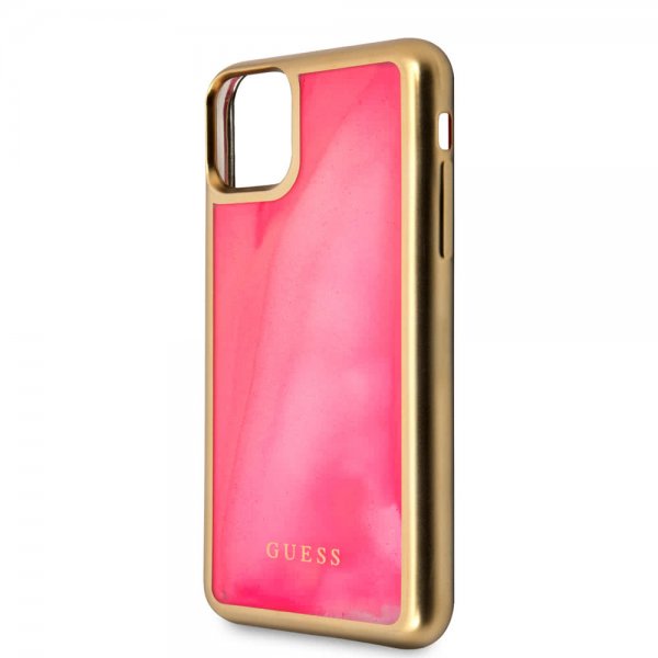 Guess iPhone 11 Skal Glow In The Dark Rosa Guld