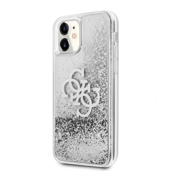 Guess iPhone 11 Skal Liquid Glitter Silver Klar