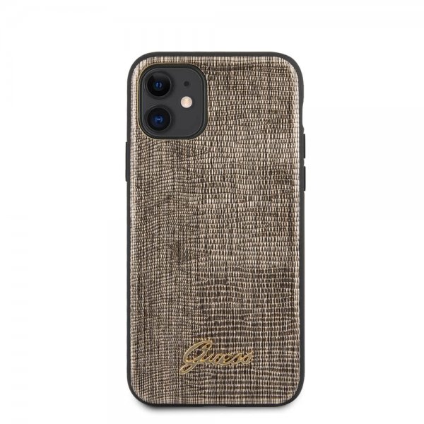 Guess iPhone 11 Skal Lizard Guld