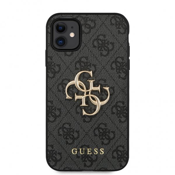 Guess iPhone 11 Skal Metal Logo Grå