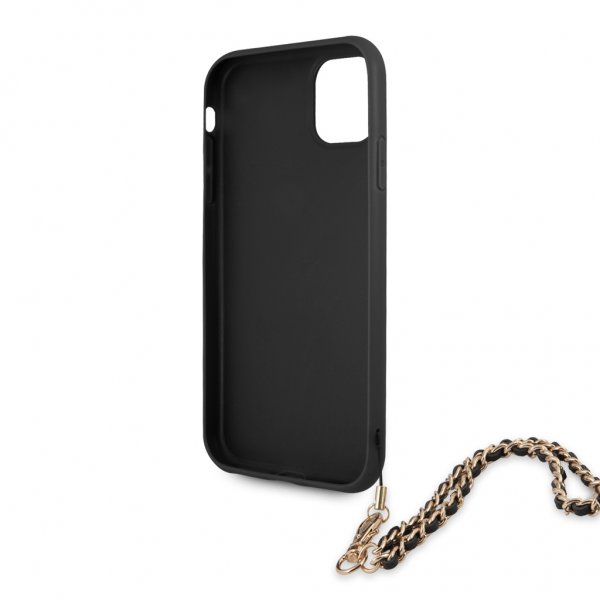 Guess iPhone 11 Skal Saffiano Chain Svart