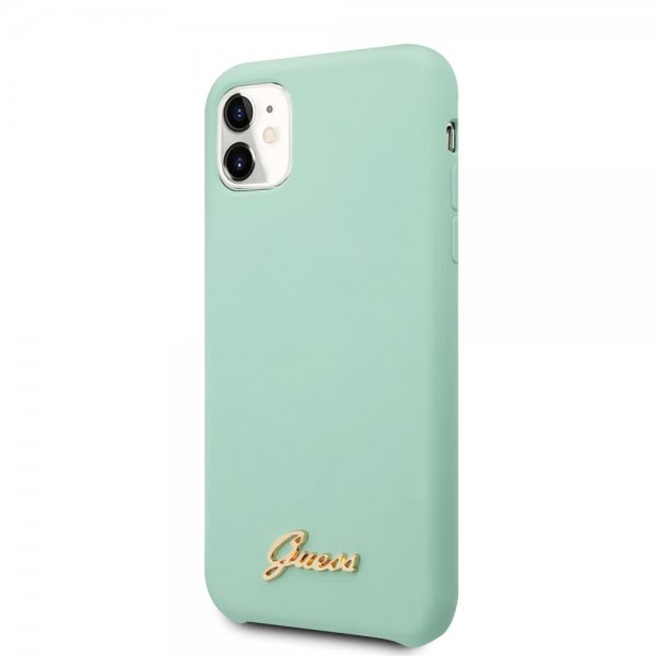 Guess iPhone 11 Skal Silicone Cover Vintage Grön