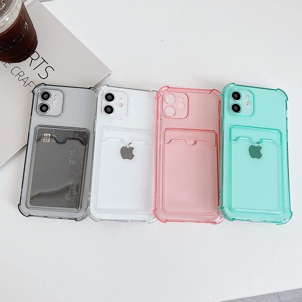 iPhone 11 Skal Korthållare Stöttåligt Grå