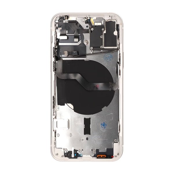 iPhone 12 Baksida med Komplett Ram OEM - Vit