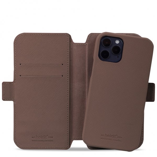 holdit iPhone 12/iPhone 12 Pro Fodral Wallet Case Magnet Stockholm Dark Brown