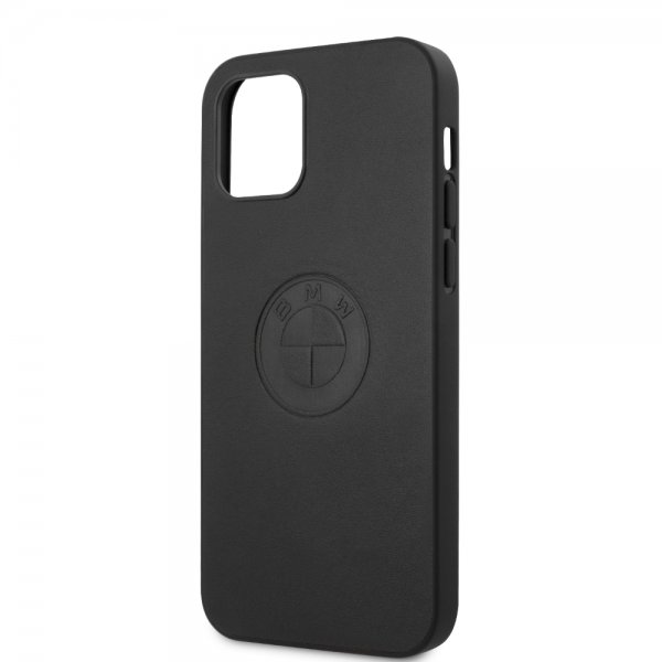 BMW iPhone 12/iPhone 12 Pro Skal Embossed Logo Svart