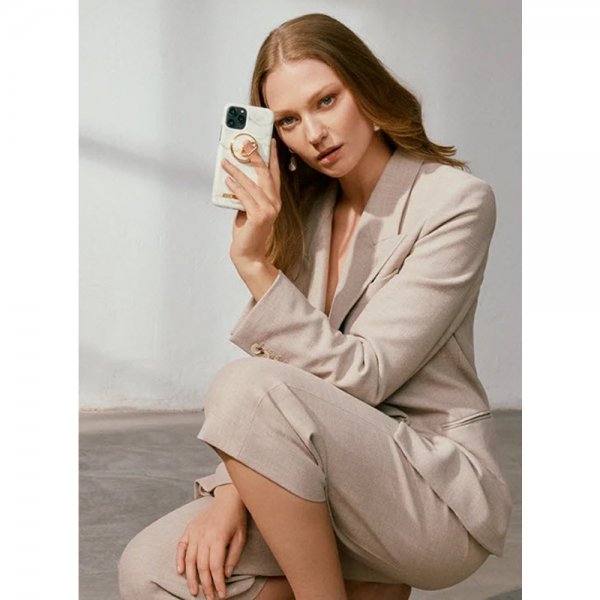 Ideal of Sweden iPhone 12/iPhone 12 Pro Skal Fashion Case Golden Pearl Marble