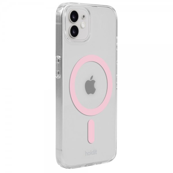 holdit iPhone 12/iPhone 12 Pro Skal MagSafe Case Rosa Transparent