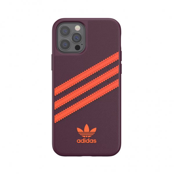Adidas iPhone 12/iPhone 12 Pro Skal Moulded Case PU Maroon/Solar Orange