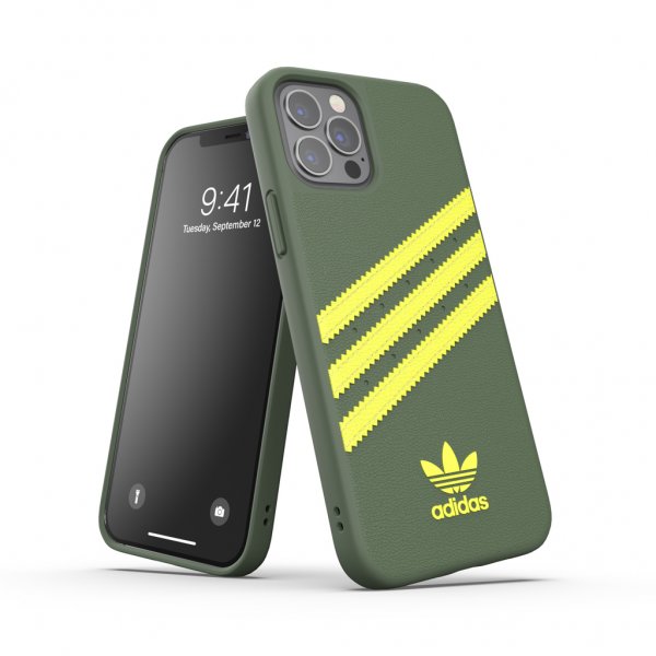 Adidas iPhone 12/iPhone 12 Pro Skal Moulded Case PU Wild Pine/Acid Yellow