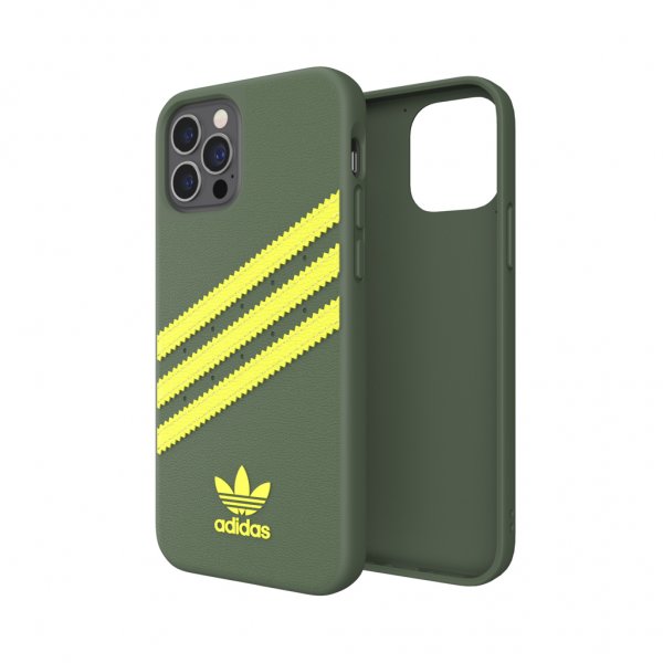 Adidas iPhone 12/iPhone 12 Pro Skal Moulded Case PU Wild Pine/Acid Yellow