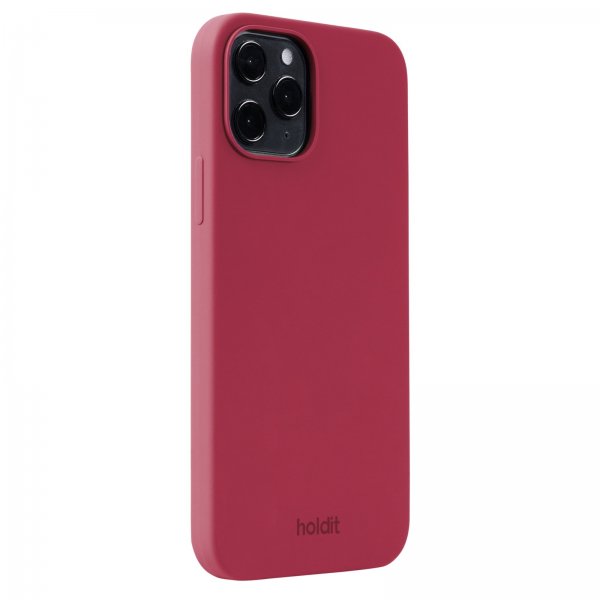 holdit iPhone 12/iPhone 12 Pro Skal Silikon Red Velvet