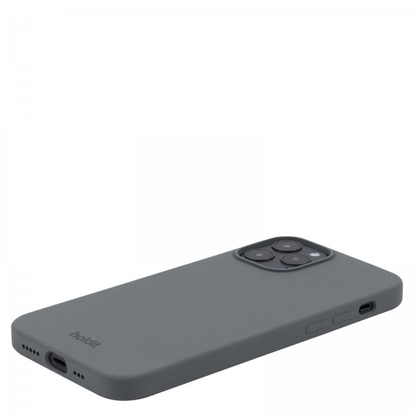 holdit iPhone 12/iPhone 12 Pro Skal Silikon Space Gray