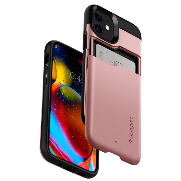 Spigen iPhone 12/iPhone 12 Pro Skal Slim Armor CS Roseguld