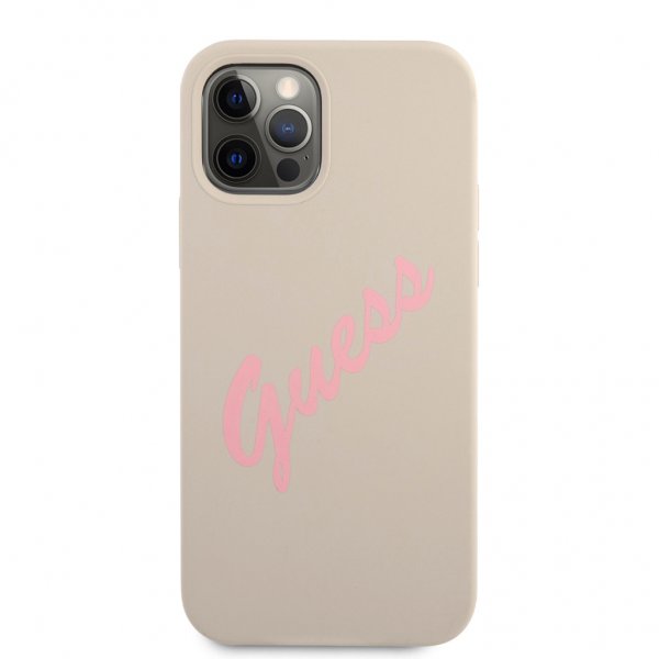 Guess iPhone 12/iPhone 12 Pro Skal Vintage Silicone Grå