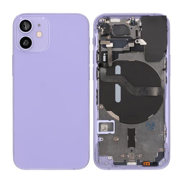 iPhone 12 Mini Baksida Komplett Med Smådelar - Lila