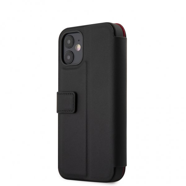 Ferrari iPhone 12 Mini Fodral Logo Perforerad Svart