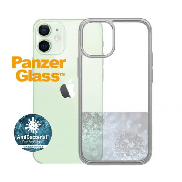 PanzerGlass iPhone 12 Mini Skal ClearCase Color Satin Silver