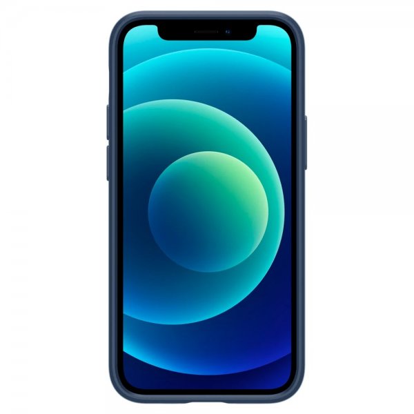 Spigen iPhone 12 Mini Skal Thin Fit Deep Blue