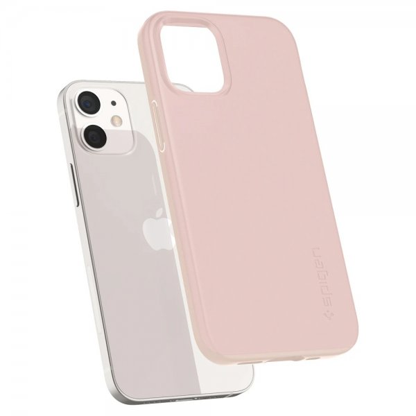 Spigen iPhone 12 Mini Skal Thin Fit Pink Sand