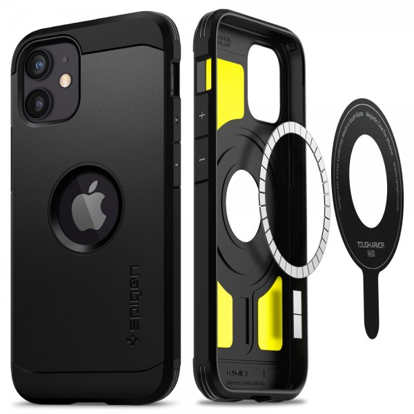 Spigen iPhone 12 Mini Skal Tough Armor Mag Svart