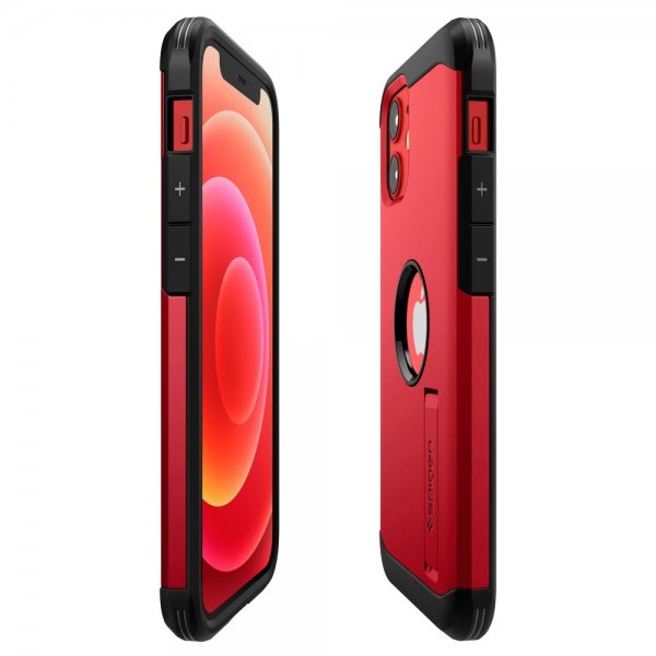 Spigen iPhone 12 Mini Skal Tough Armor Röd