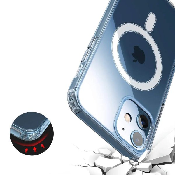 Rvelon iPhone 12 Mini Skal TPU MagSafe Transparent