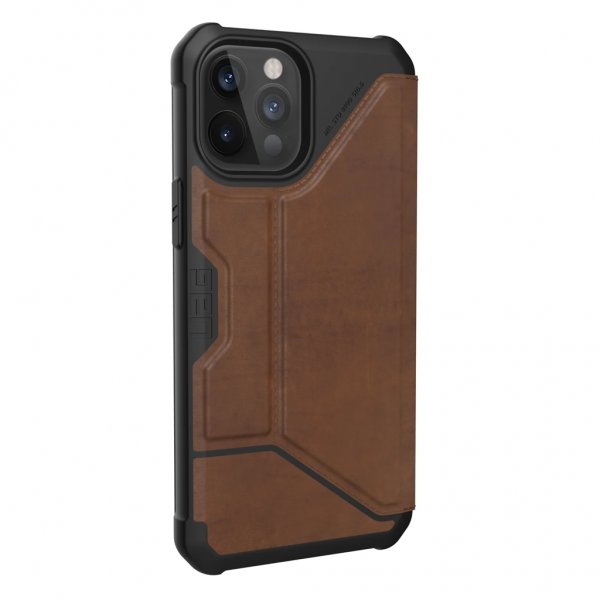 Urban Armor Gear (UAG) iPhone 12 Pro Max Fodral Metropolis Leather Brun