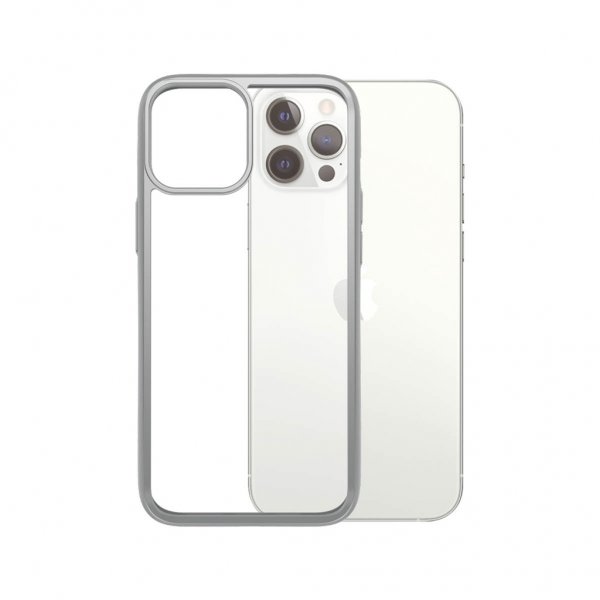 PanzerGlass iPhone 12 Pro Max Skal ClearCase Color Satin Silver