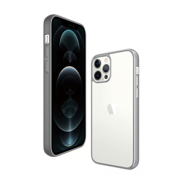 PanzerGlass iPhone 12 Pro Max Skal ClearCase Color Satin Silver