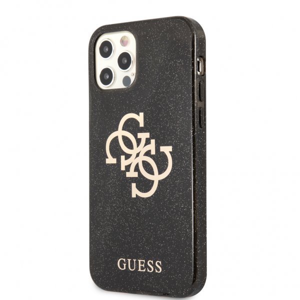 Guess iPhone 12 Pro Max Skal Full Glitter Svart