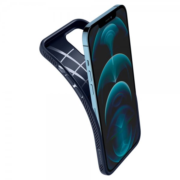 Spigen iPhone 12 Pro Max Skal Liquid Air Navy Blue