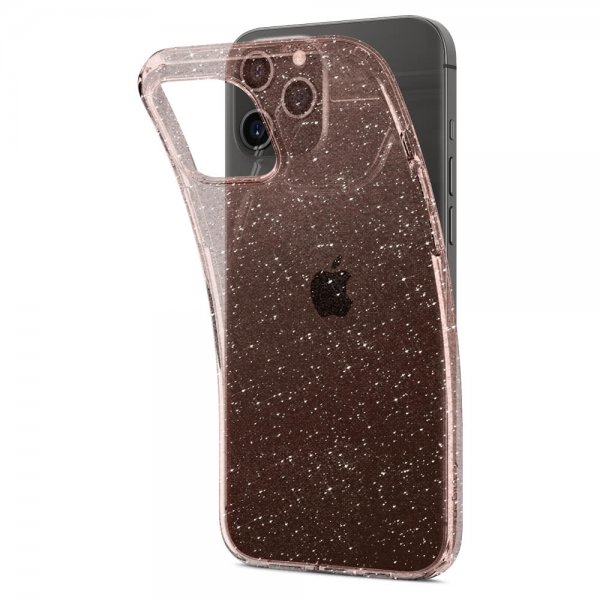 Spigen iPhone 12 Pro Max Skal Liquid Crystal Glitter Rose Quartz