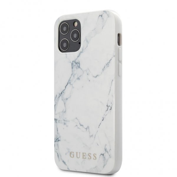 Guess iPhone 12 Pro Max Skal Marble Cover Vit