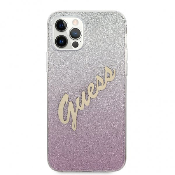 Guess iPhone 12 Pro Max Skal Vintage Gradient Rosa