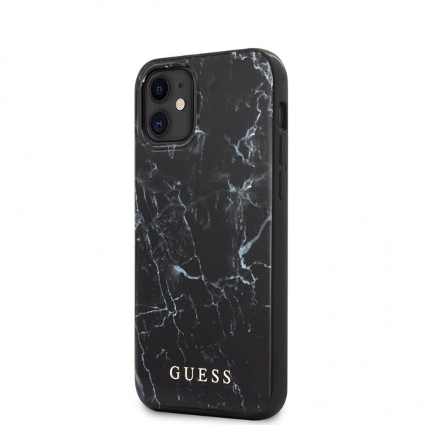 Guess iPhone 12 Mini Skal Marble Cover Svart