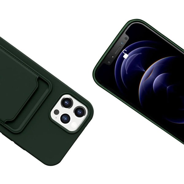 iPhone 12/iPhone 12 Pro Skal Korthållare Grön