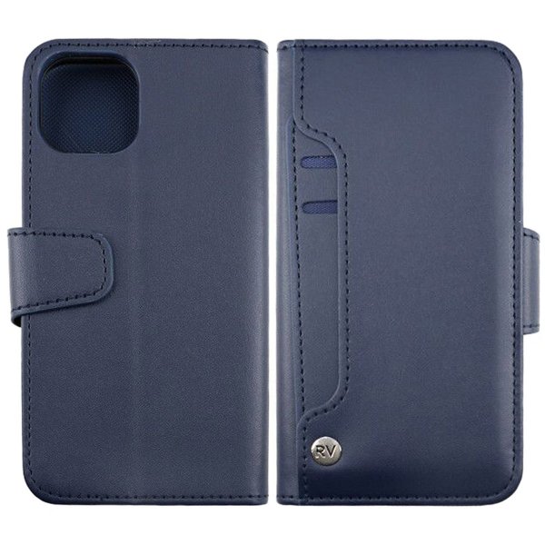 Rvelon iPhone 12/iPhone 12 Pro Fodral Utfällbart Kortfack Blå