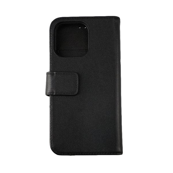 Rvelon iPhone 12/iPhone 12 Pro Fodral Äkta läder Kortfack Svart
