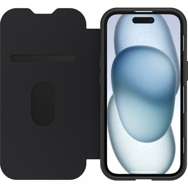 Otterbox iPhone 13/14/15/16e/17e Fodral React Folio MagSafe Black Crystal