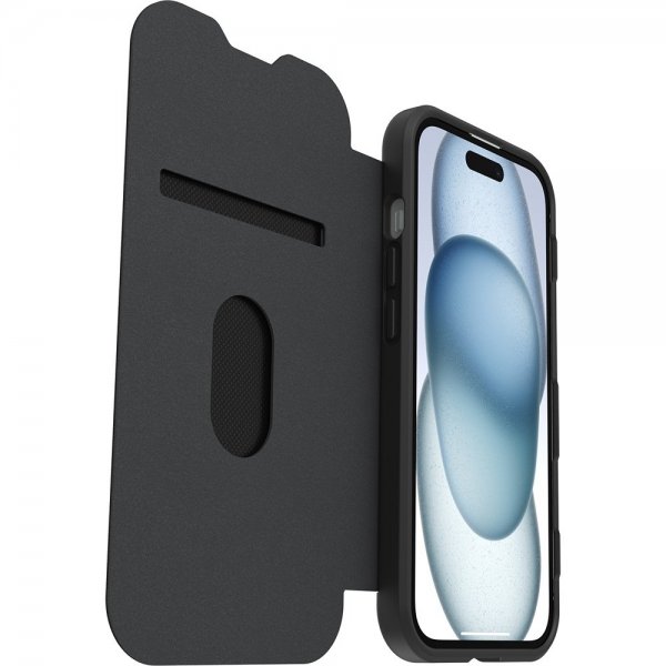 Otterbox iPhone 13/14/15/16e/17e Fodral React Folio MagSafe Black Crystal