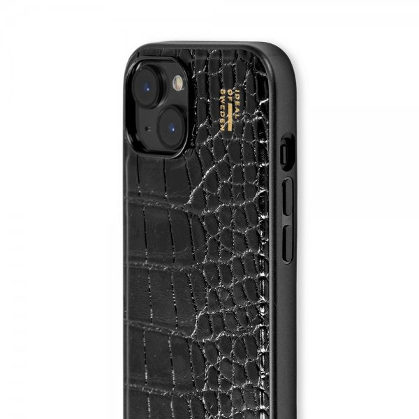 Ideal of Sweden iPhone 13/14/15/16e/17e Skal Vegan Leather Case MagSafe Black Croco