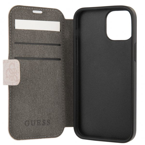 Guess iPhone 13 Fodral Metal Logo Rosa