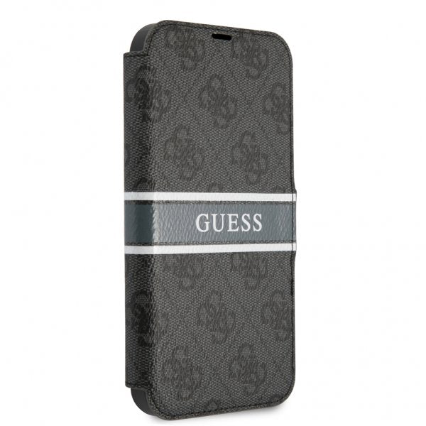 Guess iPhone 13 Fodral Printed Stripe Grå