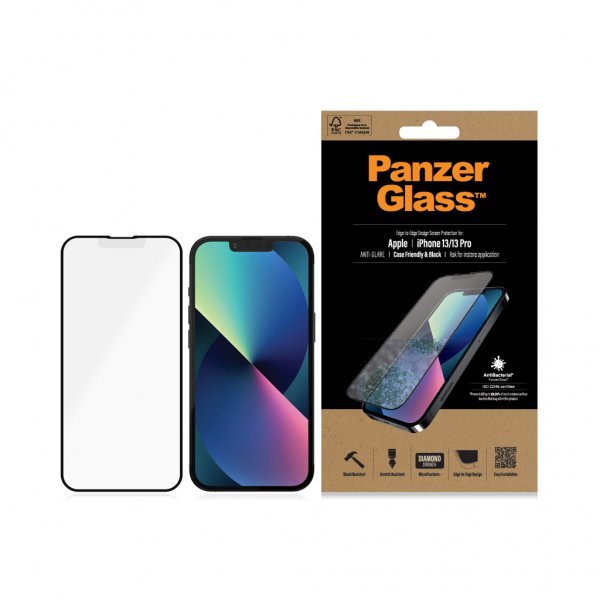 PanzerGlass iPhone 13/iPhone 13 Pro Skärmskydd Edge-to-Edge Anti-Glare