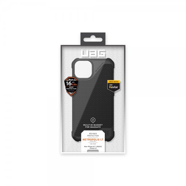 Urban Armor Gear (UAG) iPhone 13/iPhone 14 Skal Metropolis LT MagSafe Kevlar Black