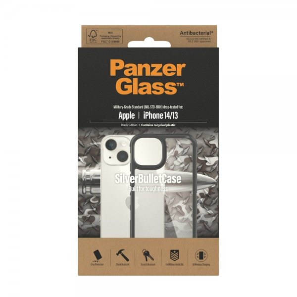 PanzerGlass iPhone 13/iPhone 14 Skal SilverBullet Case Svart