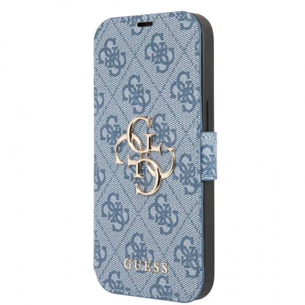 Guess iPhone 13 Mini Fodral Metal Logo Blå