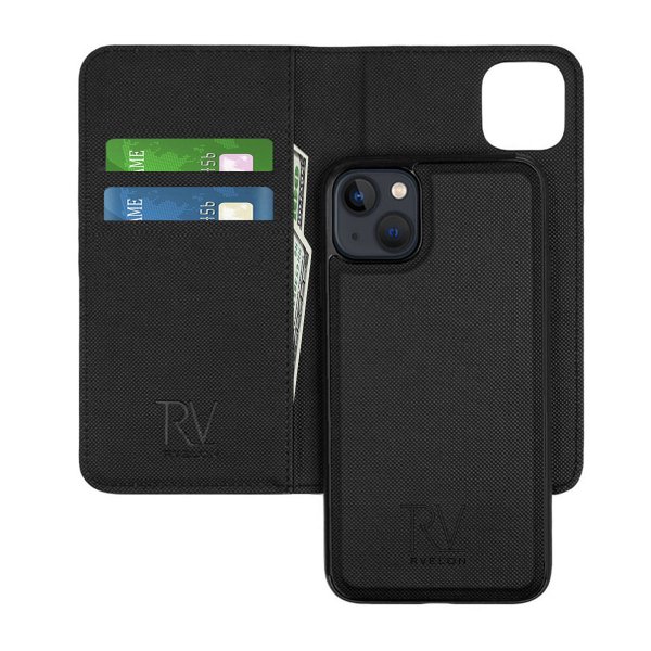 Rvelon iPhone 13 Mini Fodral Magnetiskt Avtagbart Skal Svart
