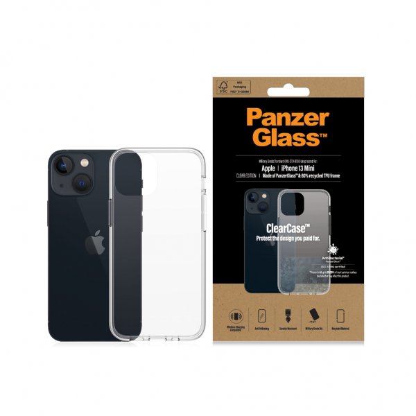PanzerGlass iPhone 13 Mini Skal ClearCase Transparent
